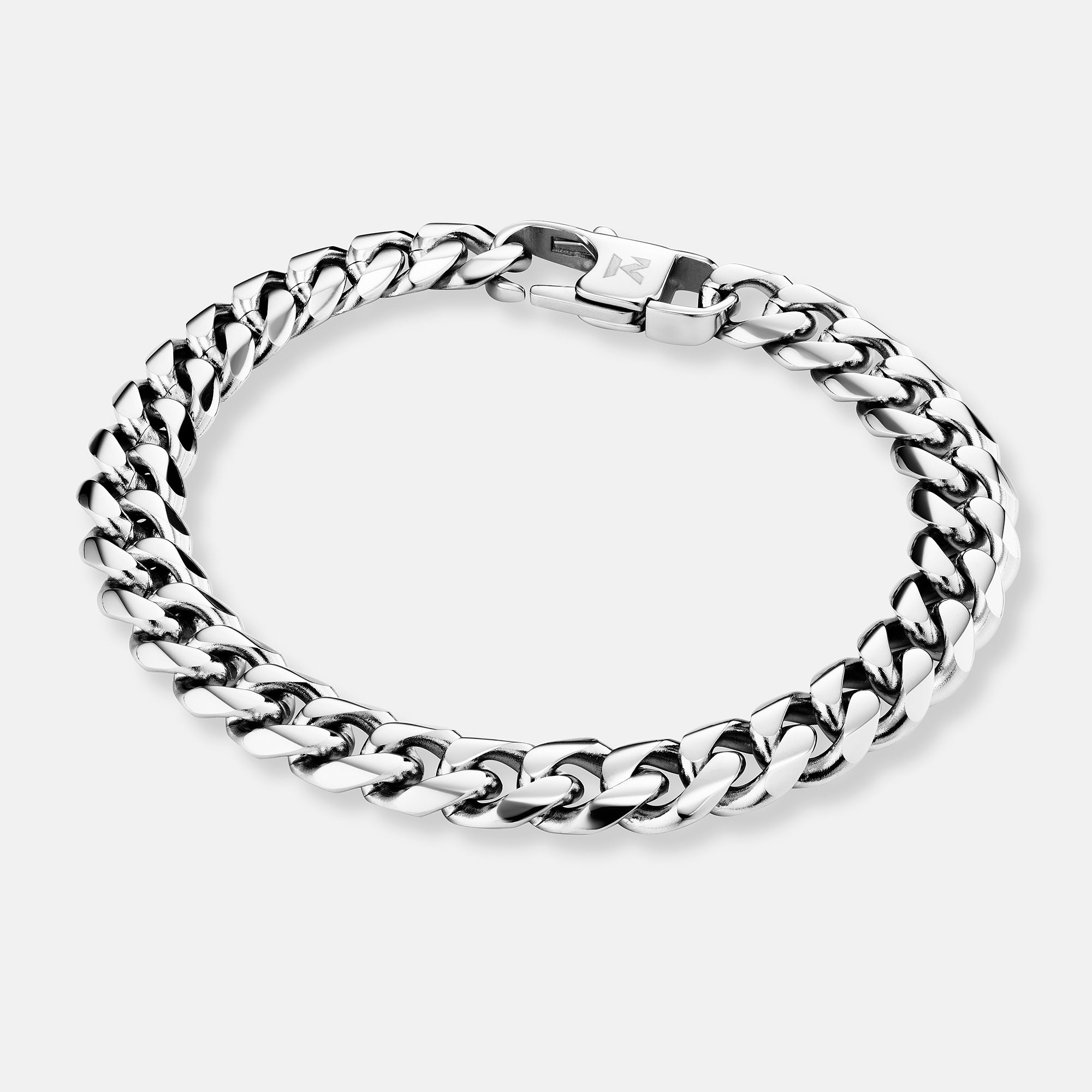 K12 - SILVER CUBAN BRACELET - 8MM